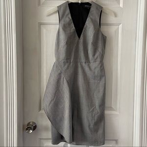 Rachel Roy Collection Sheath Dress Sleeveless Gray Plaid Size 0